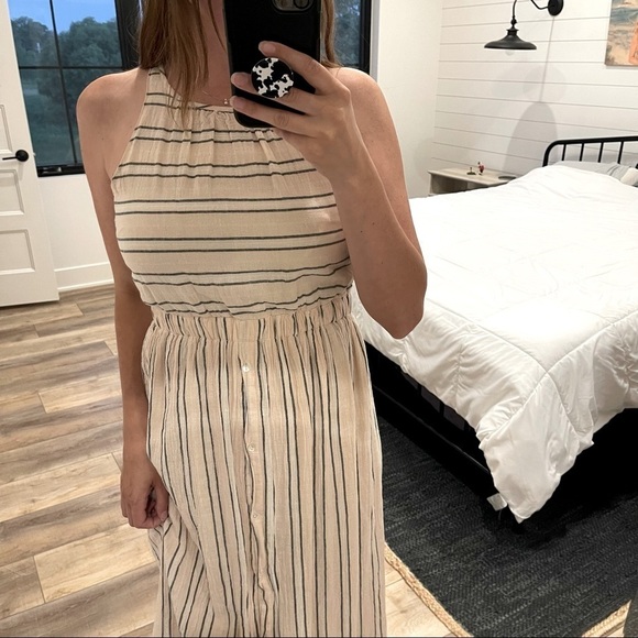 Lauren Conrad Sleeveless Multi Stripe Maxi Dress Size Small - Picture 6 of 9